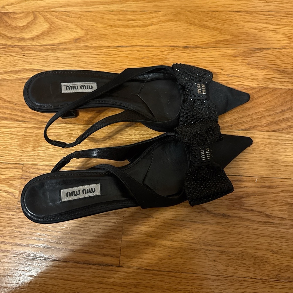 Miu Miu Black Elegant Heels